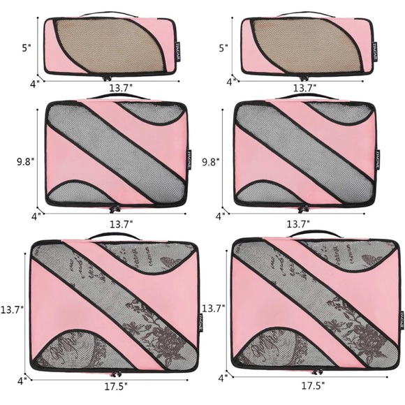 BAGAIL set of 6 Packing Cubes - Picture 3 of 4